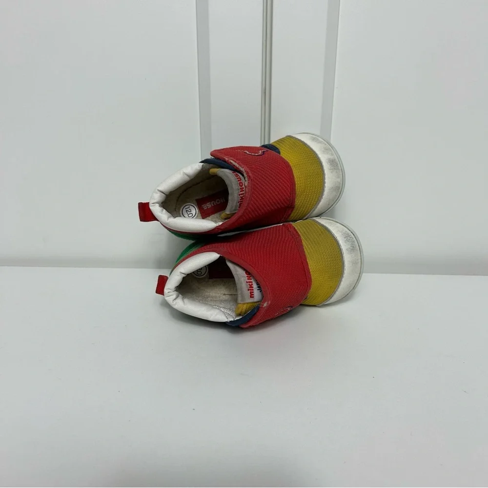 Miki house first shoes red blue yellow